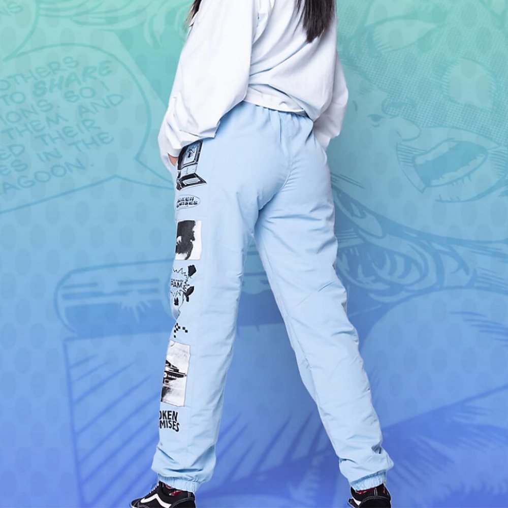 ✨NEW✨ Broken Promises Social Media Drama Blue Track Pants